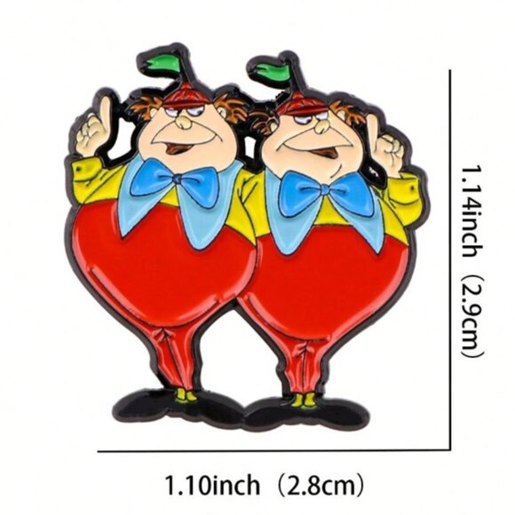 DISNEY’s Tweedledee & Tweedledum Enamel Trading Pin (BRAND NEW!) - Picture 2 of 4